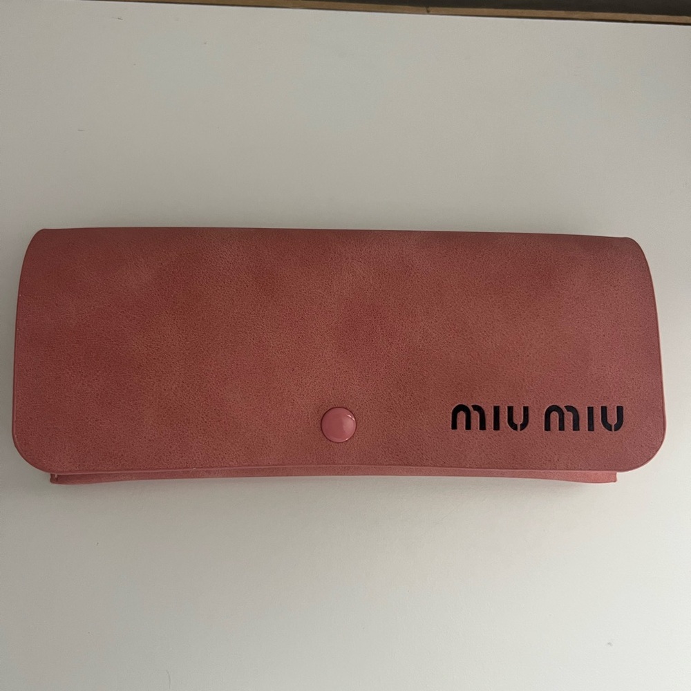 Miu Miu Pink Leather Eyewear case